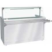 Прилавок-мармит электрический 1-х блюд Abat Hot line ПМЭС-70Х-01, 1 стеклянная полка, съемный нерж. фасад