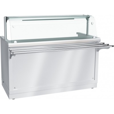 Прилавок-мармит электрический 1-х блюд Abat Hot line ПМЭС-70Х-01, 1 стеклянная полка, съемный нерж. фасад Прилавок-мармит электрический 1-х блюд Abat Hot line ПМЭС-70Х-01, 1 стеклянная полка, съемный нерж. фасад