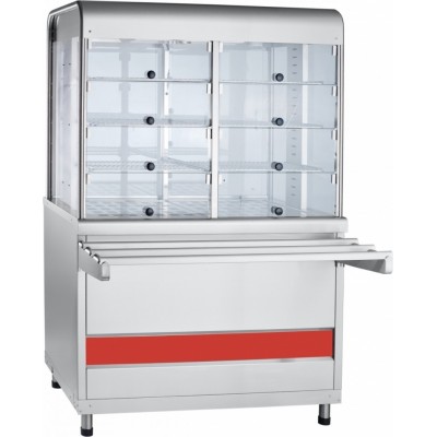 Прилавок-витрина тепловой Abat АСТА ПВТ-70КМ, закрытая витрина, кашир. Прилавок-витрина тепловой Abat АСТА ПВТ-70КМ, закрытая витрина, кашир.