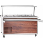 Прилавок холодильный Abat ПВВ(Н)-70ПМ-01-НШ откр., полка с подсветкой, кашир.