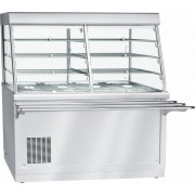 Прилавок-витрина холодильный Abat Hot line ПВВ(Н)-70Х-С-01-НШ, съемный нерж. фасад
