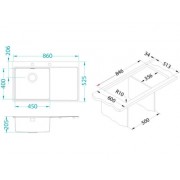 Мойка Alveus Pure 50 чаша слева