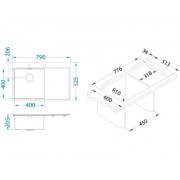 Мойка Alveus Pure 40 чаша справа