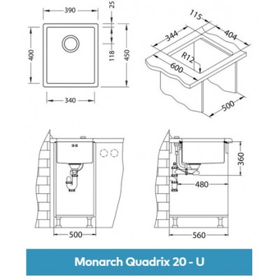 Мойка Alveus Quadrix Monarch 20 Мойка Alveus Quadrix Monarch 20