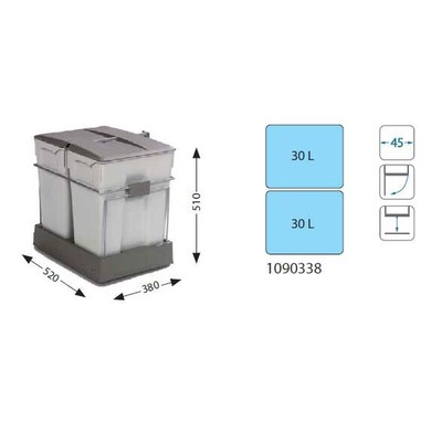 Система сортировки мусора ALBIO 40 2X30 L Система сортировки мусора ALBIO 40 2X30 L