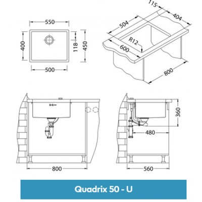 Мойка Alveus Quadrix 50 Мойка Alveus Quadrix 50