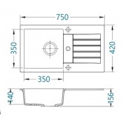 Мойка ALVEUS GENESIS AMARO 130