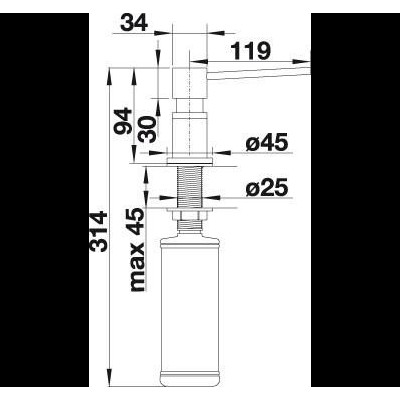ДОЗАТОР Blanco LATO, (525789) ДОЗАТОР Blanco LATO, (525789)