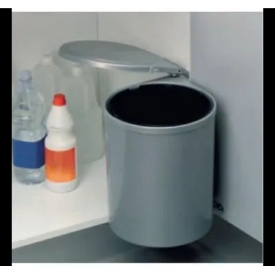 Ведро для мусора ALBIO навесное круглое, серое, пластик 13 л. Ведро для мусора ALBIO навесное круглое, серое, пластик 13 л.