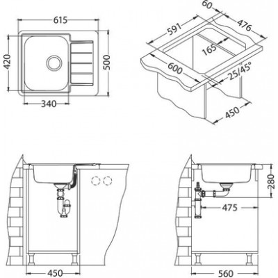 Мойка Alveus Line 110 Мойка Alveus Line 110
