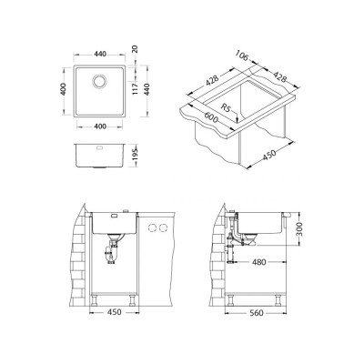 Мойка Alveus KOMBINO 30 F/S Мойка Alveus KOMBINO 30 F/S
