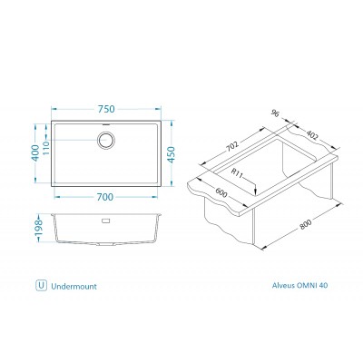 Мойка Alveus Omni 40 Мойка Alveus Omni 40