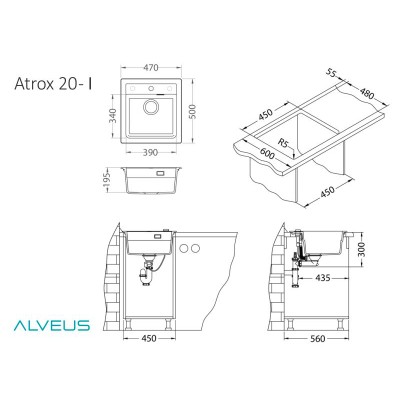 Мойка Alveus Atrox 20 Мойка Alveus Atrox 20