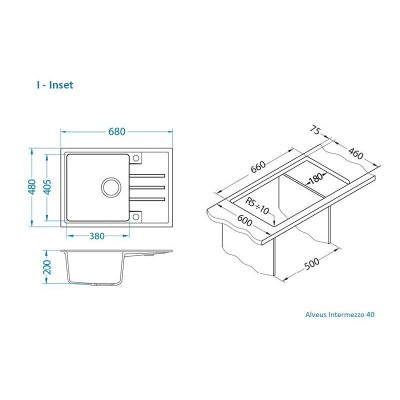 Мойка Alveus INTERMEZZO 40 G91 Мойка Alveus INTERMEZZO 40 G91