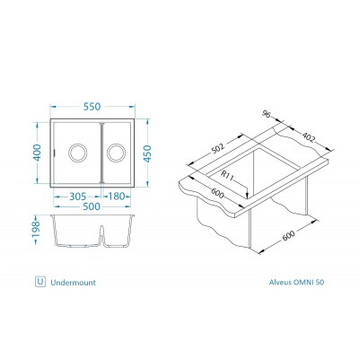 Мойка Alveus Omni 50 Мойка Alveus Omni 50