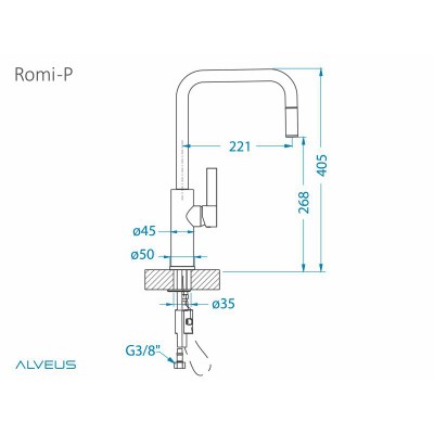 Смеситель Alveus ROMI-P Смеситель Alveus ROMI-P