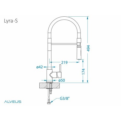 Смеситель Alveus Lyra-S Смеситель Alveus Lyra-S