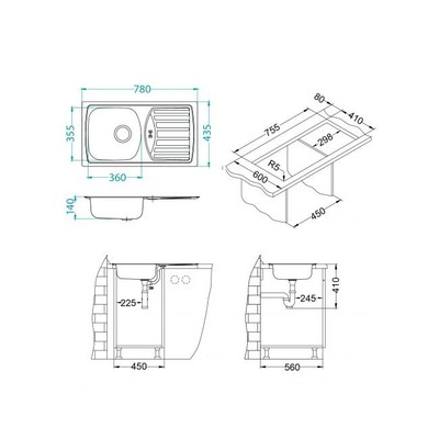 Мойка Alveus Basic 150 Leinen Мойка Alveus Basic 150 Leinen