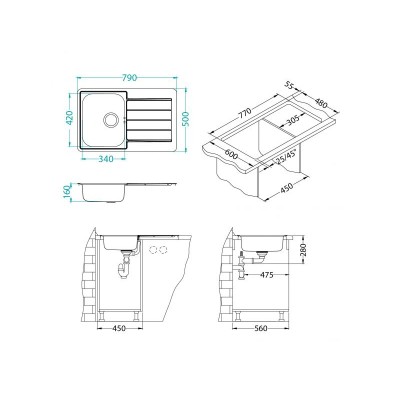 Мойка Alveus Line 80 Мойка Alveus Line 80