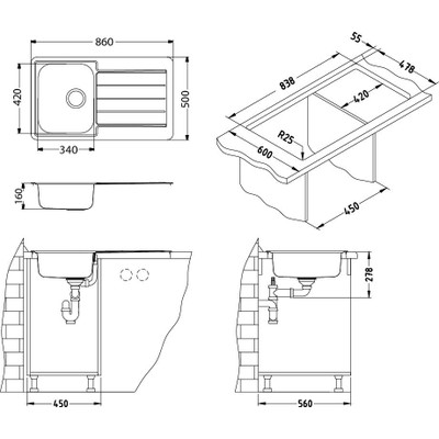 Мойка Alveus Line 20 Мойка Alveus Line 20