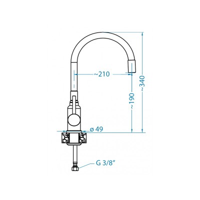 Смеситель Alveus Flexa SAT Смеситель Alveus Flexa SAT