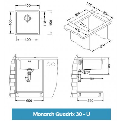 Мойка Alveus Quadrix Monarch 30 золото Мойка Alveus Quadrix Monarch 30 золото
