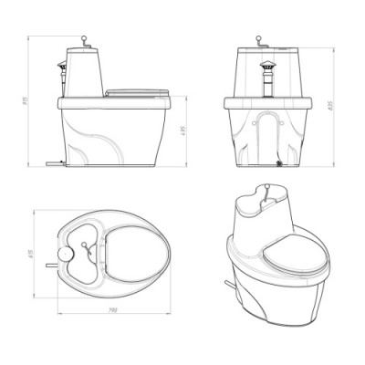Туалет торфяной ЭКОПРОМ Rostok Туалет торфяной ЭКОПРОМ Rostok