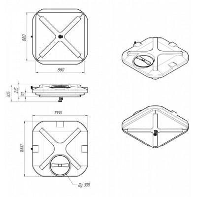 Бак для душа ЭКОПРОМ Rostok 110 Бак для душа ЭКОПРОМ Rostok 110