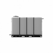 Емкость ЭКОПРОМ KR 4000л с 2 патрубками 90 и 63 мм белая в обрешетке