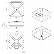 Бак для душа ЭКОПРОМ Rostok 250