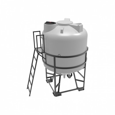 Емкость ЭКОПРОМ ЦКТ 5000 л с патрубком в обрешетке с лестницей Емкость ЭКОПРОМ ЦКТ 5000 л с патрубком в обрешетке с лестницей