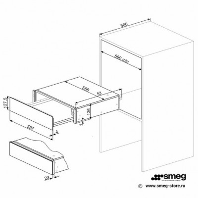 Подогреватель посуды SMEG CTP9015X Подогреватель посуды SMEG CTP9015X