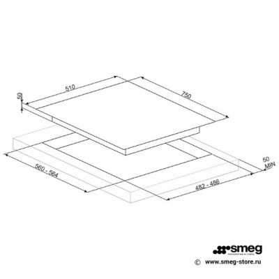 Газовая панель SMEG PV675CNX Газовая панель SMEG PV675CNX