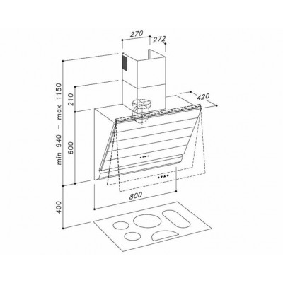 Вытяжка Sirius SLTC 65 80 см НЕРЖ. Вытяжка Sirius SLTC 65 80 см НЕРЖ.
