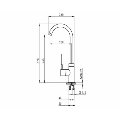 Смеситель Granula GR-3125 алюминиум/хром Смеситель Granula GR-3125 алюминиум/хром