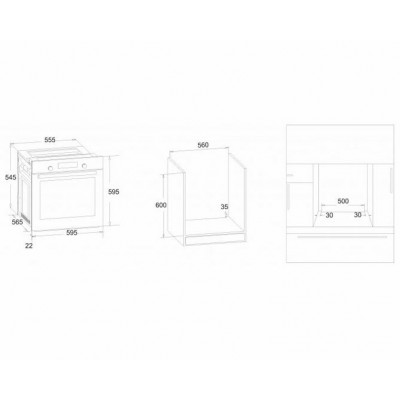 Духовка электрическая встраиваемая LUX DORF B6EO16050 Духовка электрическая встраиваемая LUX DORF B6EO16050