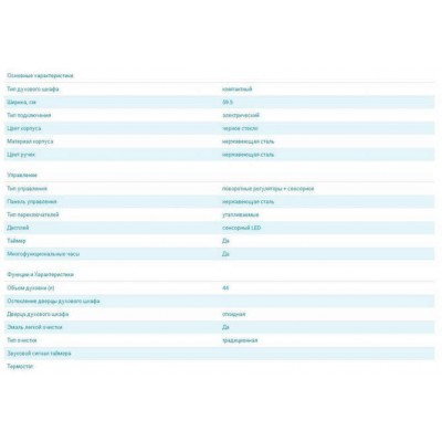 Духовка электрическая компактная MIDEA TF944EG9-BL Духовка электрическая компактная MIDEA TF944EG9-BL