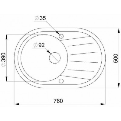 Мойка GRANULA ST-7601 классик 760х500мм (без сливной арматуры) Мойка GRANULA ST-7601 классик 760х500мм (без сливной арматуры)