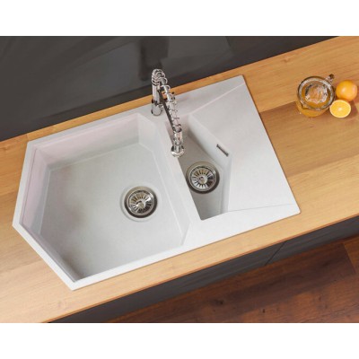 Мойка KitKraken Pond White белый 850х500 Мойка KitKraken Pond White белый 850х500