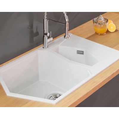 Мойка KitKraken Pond White белый 850х500 Мойка KitKraken Pond White белый 850х500