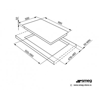 Газовая панель SMEG SR775RA Газовая панель SMEG SR775RA