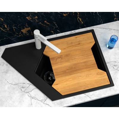 Мойка KitKraken River Black чёрный 775х500 Мойка KitKraken River Black чёрный 775х500