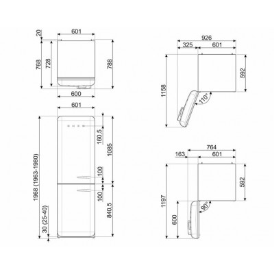 Холодильник SMEG FAB32LBL5 Холодильник SMEG FAB32LBL5