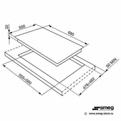 Газовая панель SMEG SR975BGH Газовая панель SMEG SR975BGH