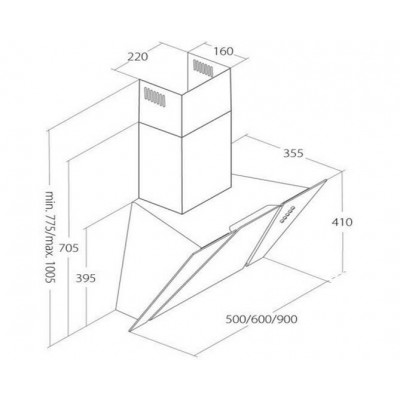 ВЫТЯЖКА AKPO WK-4 Cetias eco 90 см. черный ВЫТЯЖКА AKPO WK-4 Cetias eco 90 см. черный
