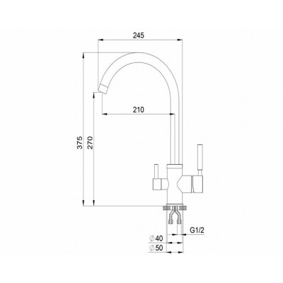Смеситель Granula GR-3168 хром/алюминиум Смеситель Granula GR-3168 хром/алюминиум
