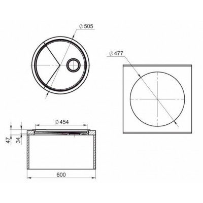 Мойка KitKraken Spring Grey серый 510х510 Мойка KitKraken Spring Grey серый 510х510