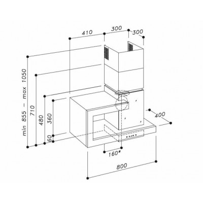 Вытяжка Sirius SLTC 86 80 см НЕРЖ-ЧЁРНОЕ СТЕКЛО Вытяжка Sirius SLTC 86 80 см НЕРЖ-ЧЁРНОЕ СТЕКЛО