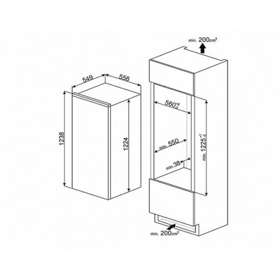 Холодильник SMEG SD7205SLD2P Холодильник SMEG SD7205SLD2P