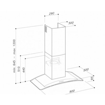 Вытяжка Sirius SL 47-P 90 см НЕРЖ. Вытяжка Sirius SL 47-P 90 см НЕРЖ.
